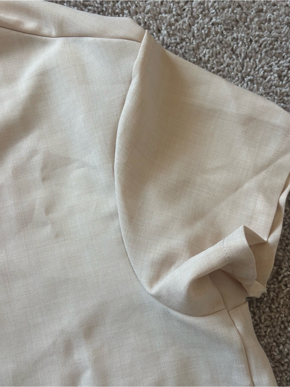 Light V-Neck Cropped Button Front Top - Picture 7 of 11